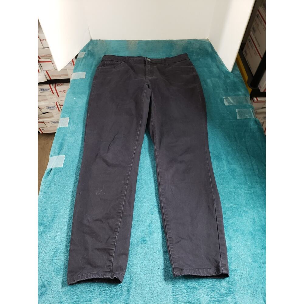 Loft Jeans Size 10 Womens Black Denim Pants Stretch Mid Rise Ladies Ankle
